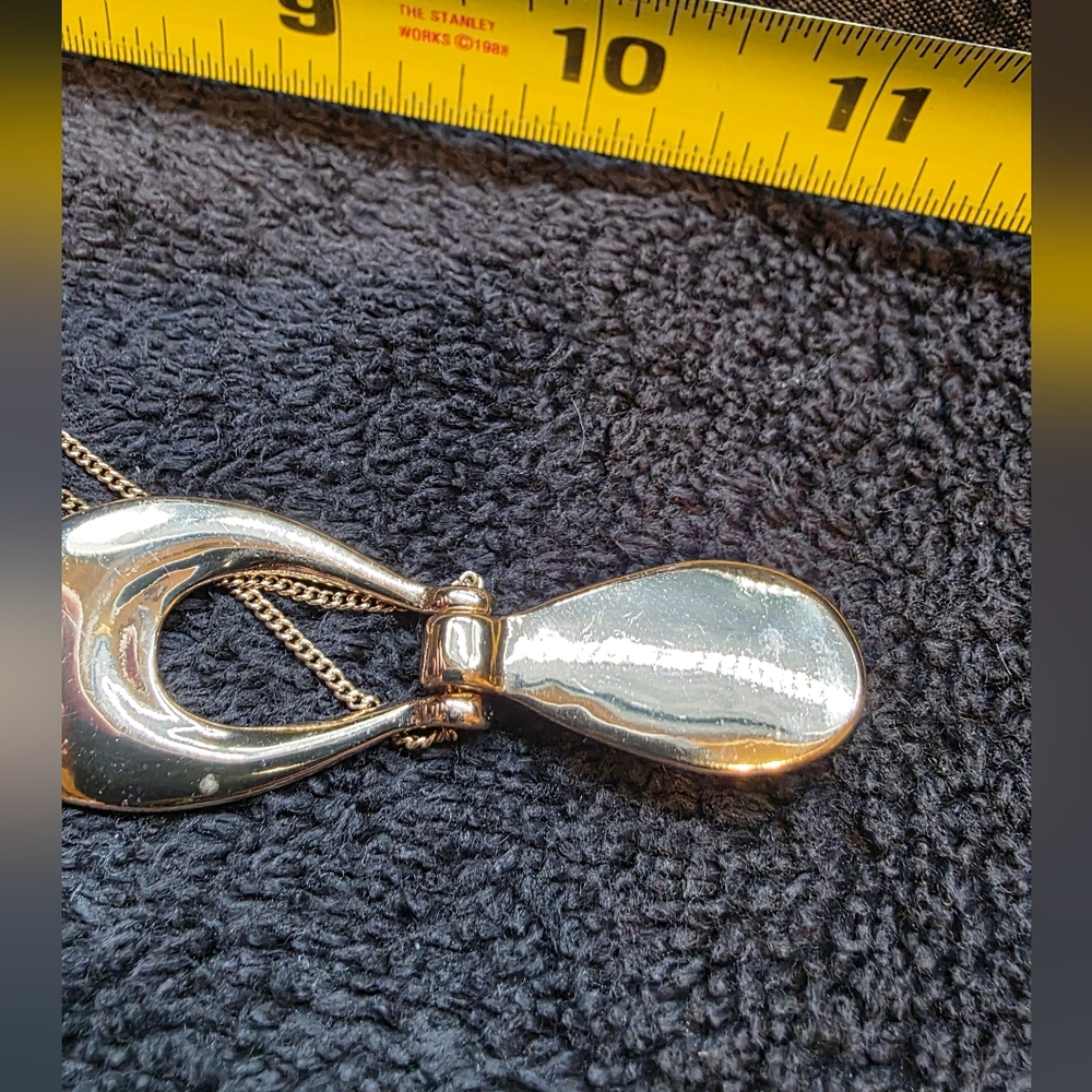 RLM Soho Gold Teardrop Necklace with Green Stone - Picture 8 of 8